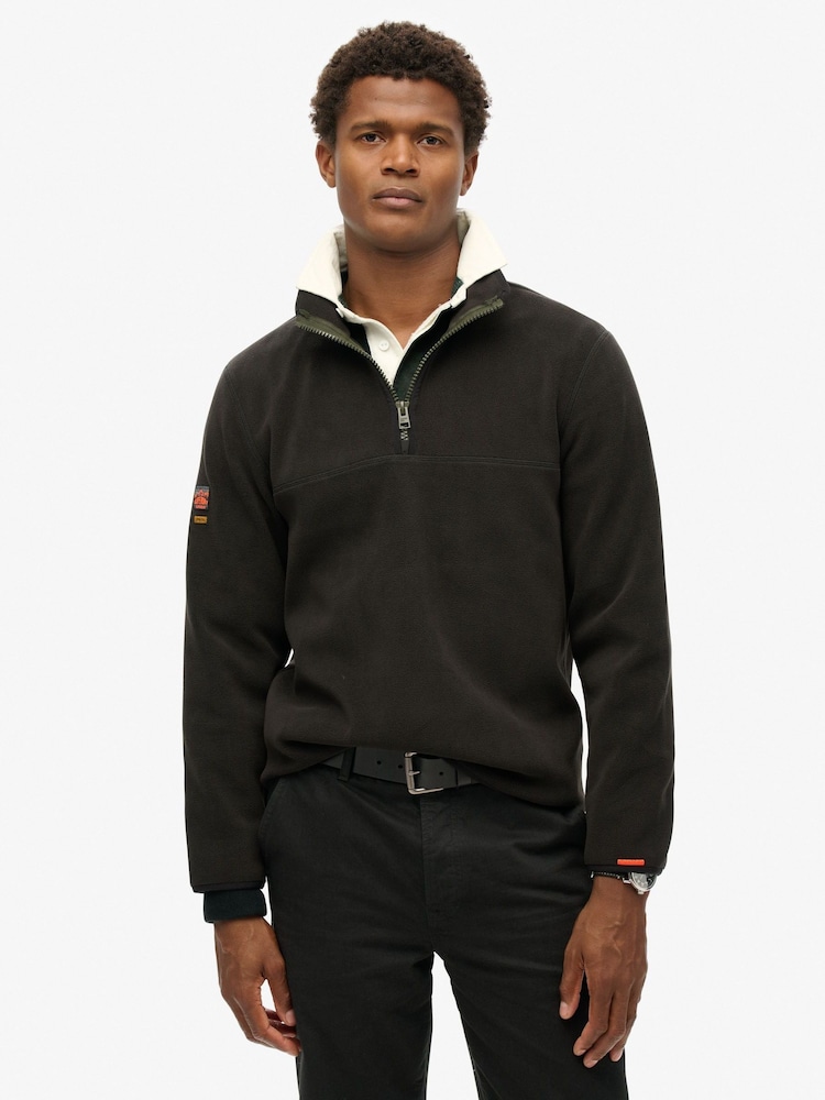 Superdry Black Active Half Zip Fleece - Image 1 of 3