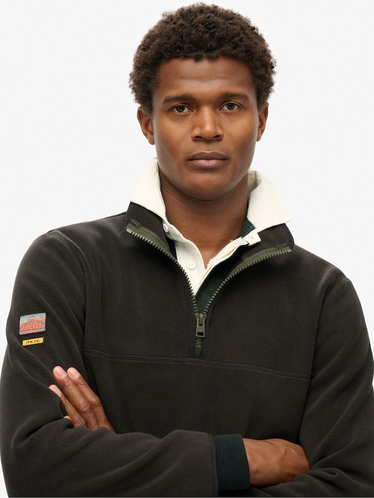 Superdry Black Active Half Zip Fleece - Image 3 of 3