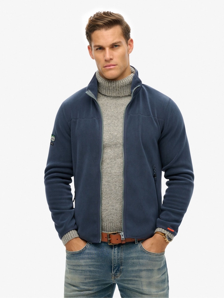 Superdry Blue Active Full Zip Fleece - Image 1 of 4