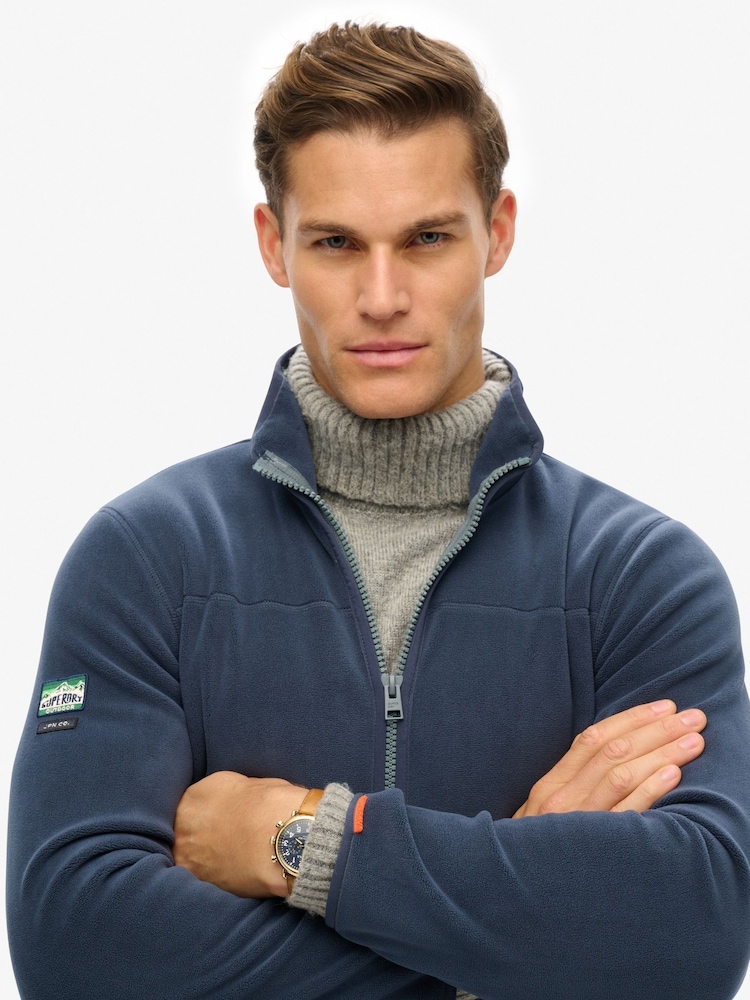 Superdry Blue Active Full Zip Fleece - Image 4 of 4