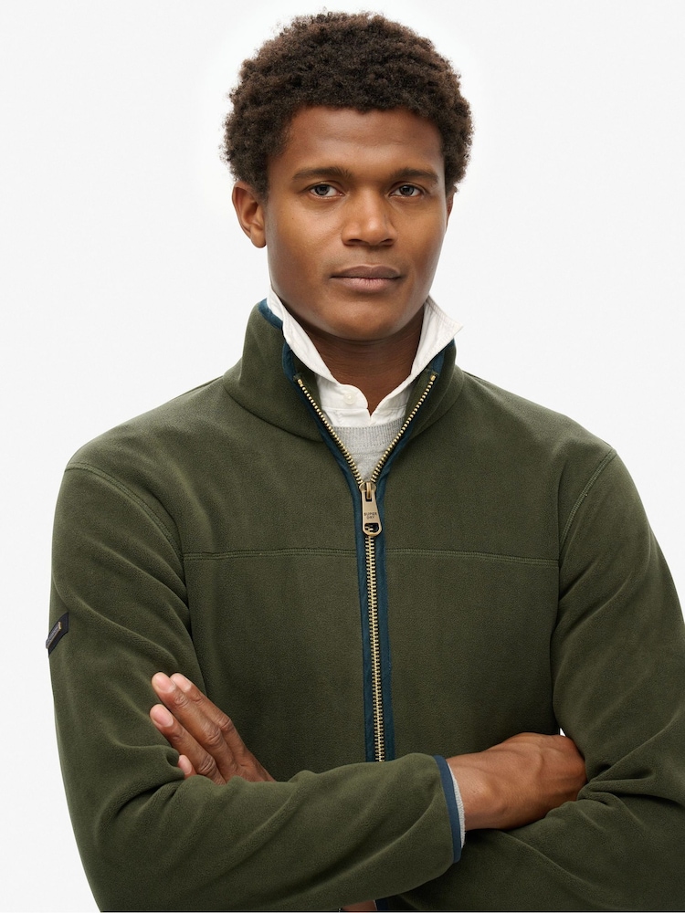 Superdry Green Estate Full Zip Fleece - Image 4 of 4