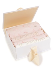 Chloé Baby Pink Newborn Muslin 100% Cotton Gift Set with Giftbox - Bild 1 von 6