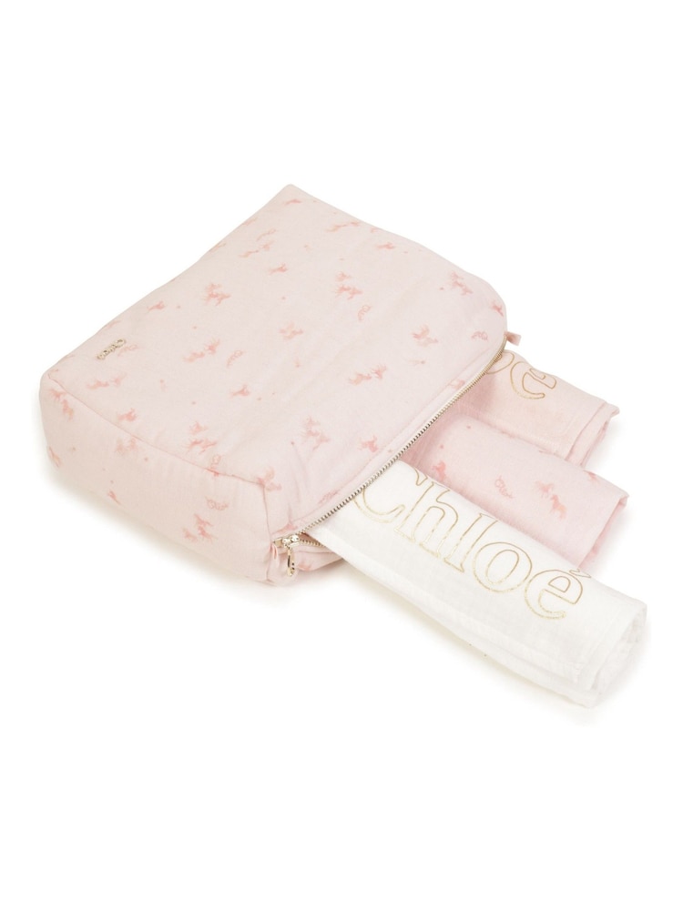 Chloé Baby Pink Newborn Muslin 100% Cotton Gift Set with Giftbox - Bild 2 von 6