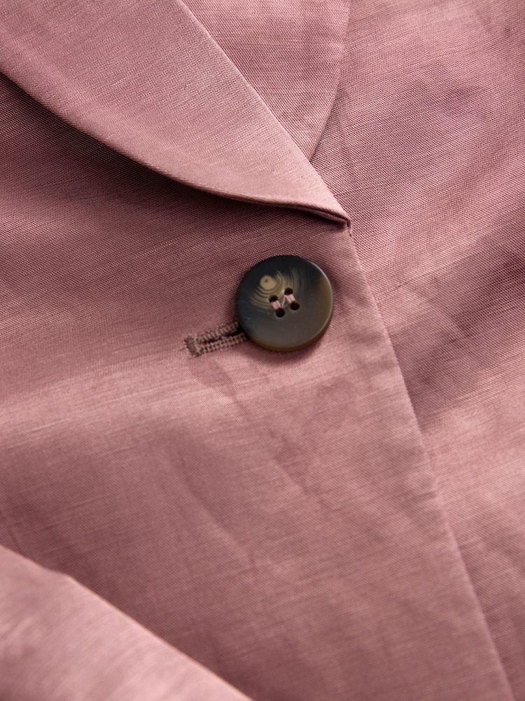 Pink N.Premium Single Breasted Satin Blazer with Linen - Image 2 of 3