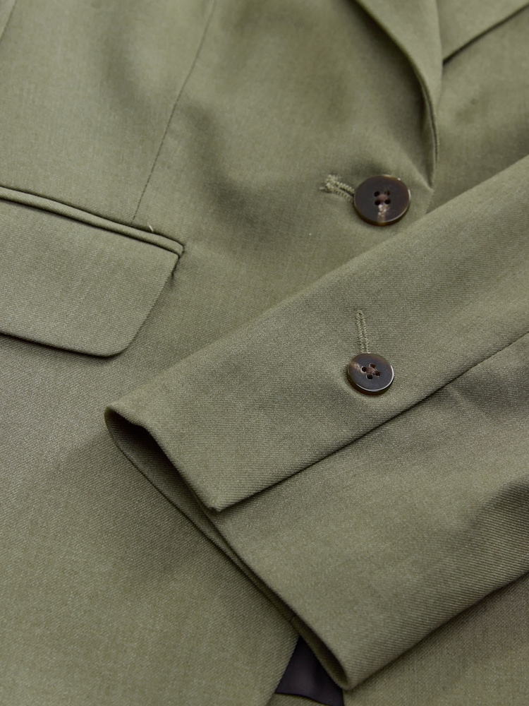 Khaki Green Single Sculpting Tailored Breasted Blazer - Image 2 of 3
