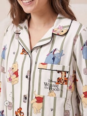 Character Green Disney Ladies Winnie The Pooh Button Up Pyjamas - Image 4 of 11