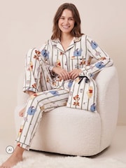 Character Green Disney Ladies Winnie The Pooh Button Up Pyjamas - Image 5 of 11