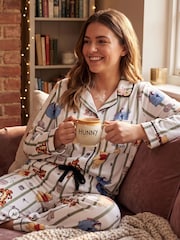 Character Green Disney Ladies Winnie The Pooh Button Up Pyjamas - Image 7 of 11