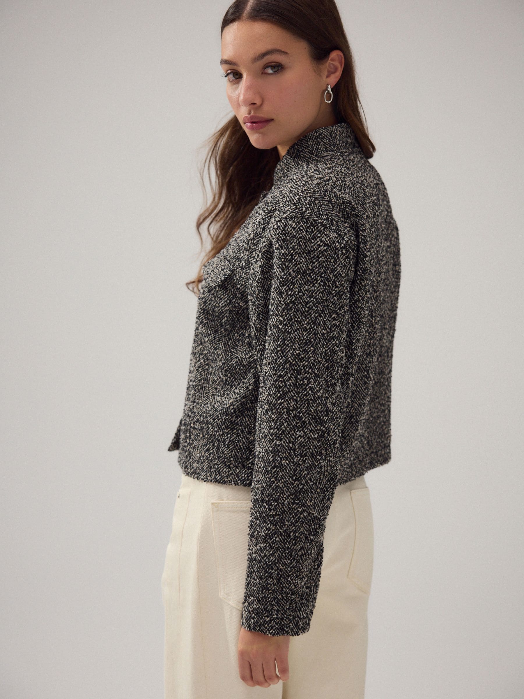 Buy Grey/Neutral Boucle Jacket from Next USA
