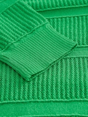 Green Bright Lightweight Mesh Stitch Hooded Cardigan - Image 8 of 8