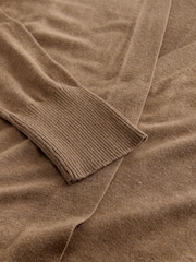 Camel Soft Touch Cotton Rich Longline Cardigan - Image 3 of 4