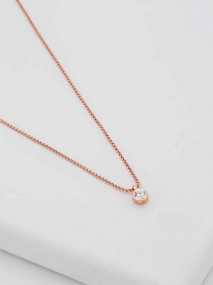 Ted Baker Rose Gold Tone SININAA: Crystal Pendant Necklace - Image 2 of 8