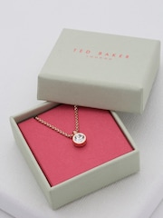 Ted Baker Rose Gold Tone SININAA: Crystal Pendant Necklace - Image 6 of 8