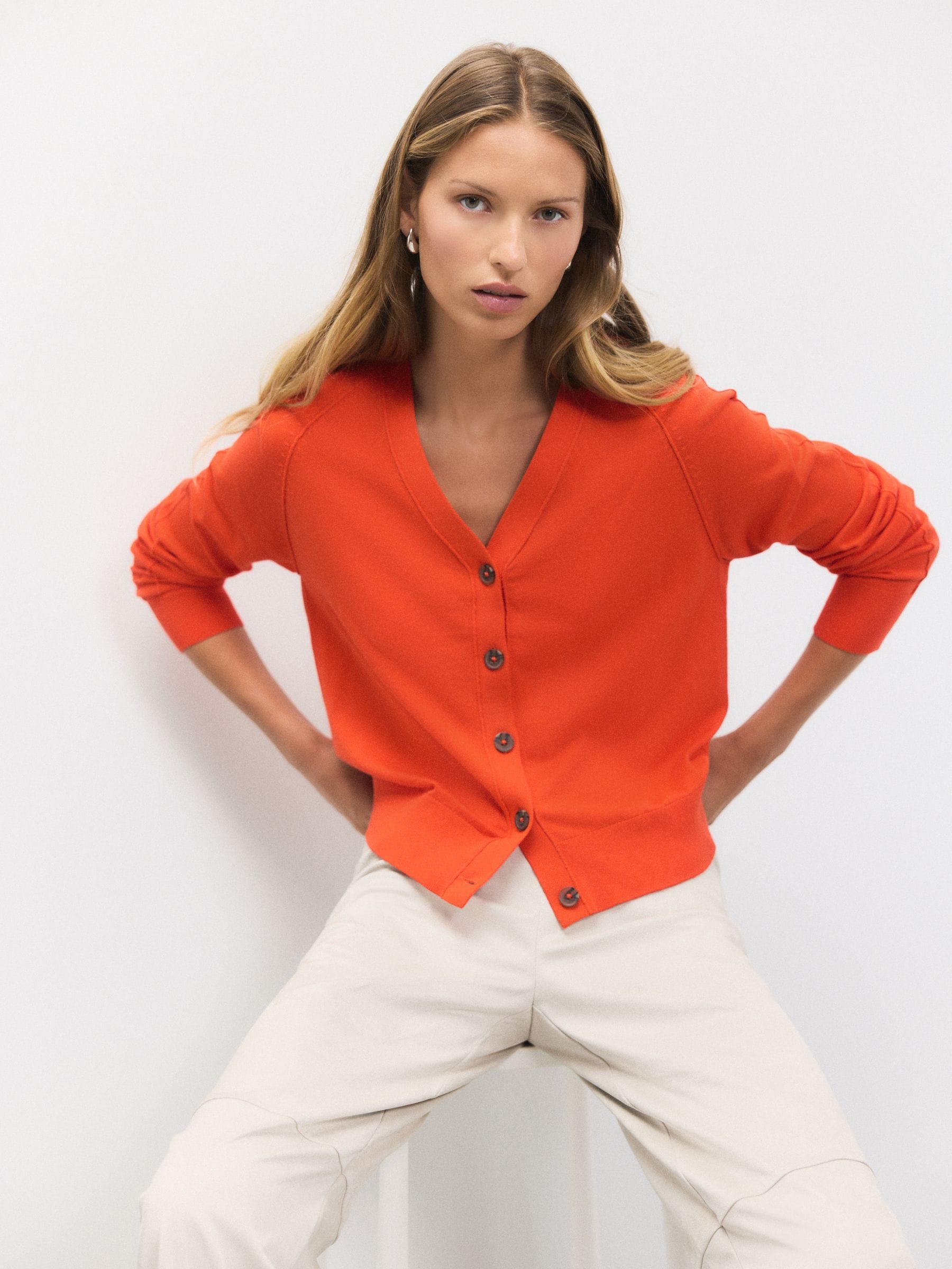 カーディガン Statement Buttons UV Knit Cardigan Susan Graver Weekend Textured Jersey Knit Button Front Cardigan