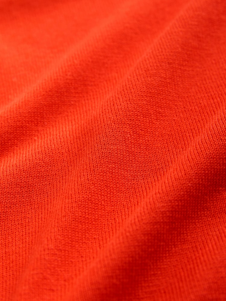 Bright Orange Soft Touch V-Neck Button Up Cardigan with Cotton - Image 7 of 7 Bright Orange Soft Touch V-Neck Button Up Cardigan with Cotton - Image 7 of 7
