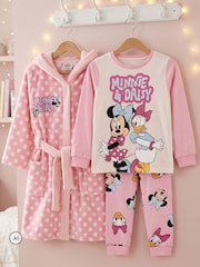 Character Pink Disney Minnie Mouse and Daisy Duck Pyjamas And Dressing Gown - Image 11 of 11