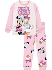Character Pink Disney Minnie Mouse and Daisy Duck Pyjamas And Dressing Gown - Image 2 of 11