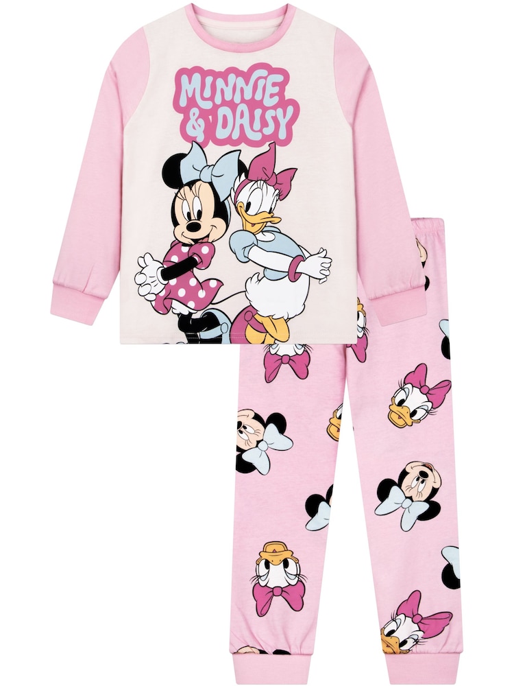 Character Pink Disney Minnie Mouse and Daisy Duck Pyjamas And Dressing Gown - Image 2 of 11