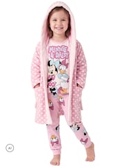 Character Pink Disney Minnie Mouse and Daisy Duck Pyjamas And Dressing Gown - Image 6 of 11
