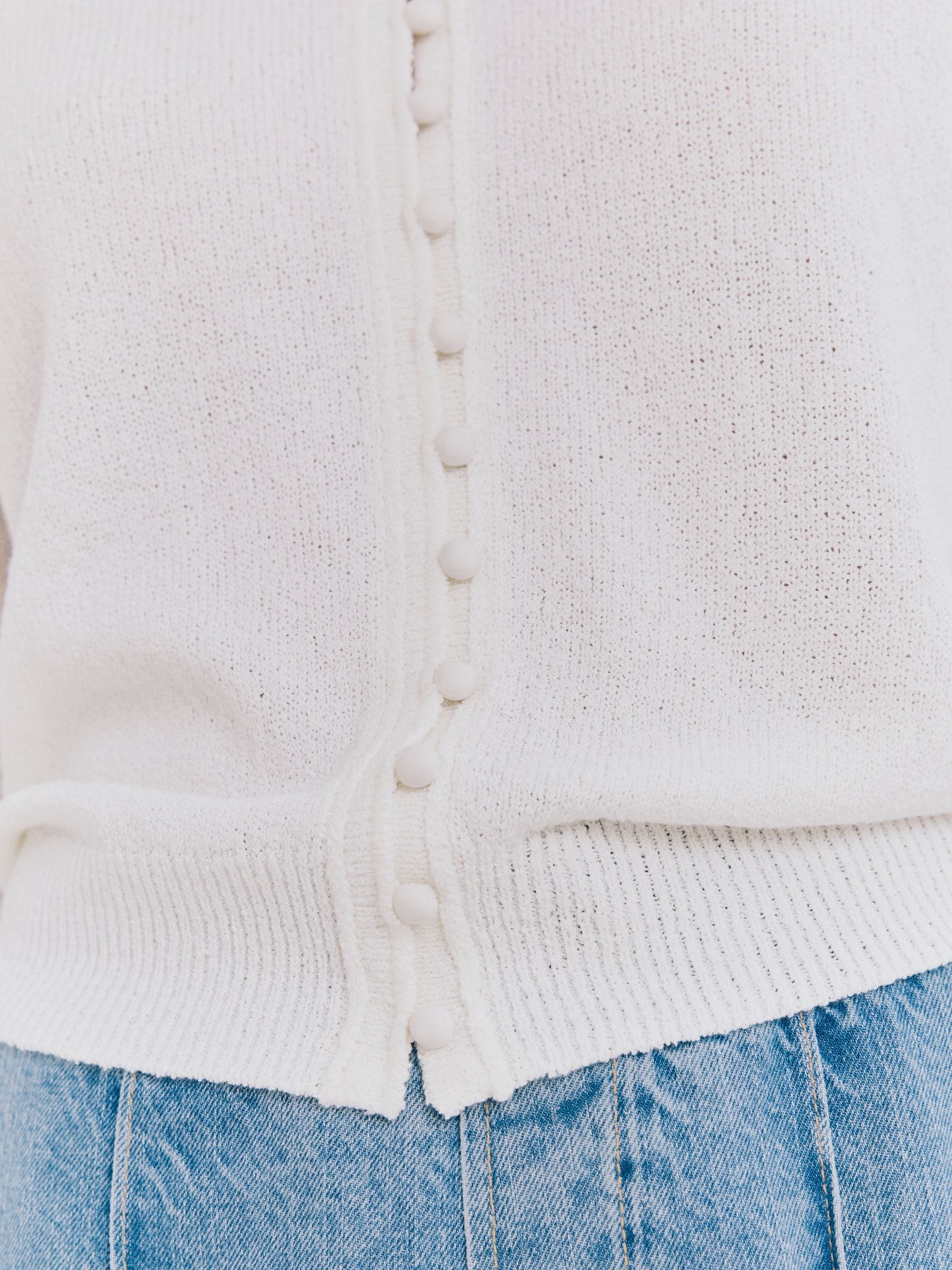 Buy White Textured Skinny Rib Crew Neck Cardigan from Next USA