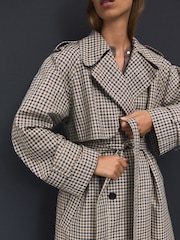 Check Trench Coat - Image 5 of 8