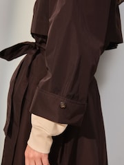 Chocolate Brown Waterproof Trench Coat - Image 5 of 5
