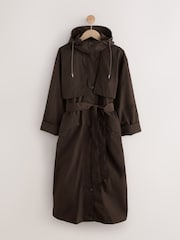 Chocolate Brown Waterproof Trench Coat - Image 6 of 8