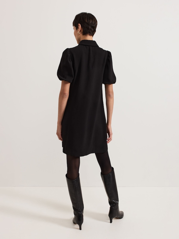 Negro - Phase Eight Candice Denim Scallop 100% Cotton Dress - Imagen 2 de 6 Negro - Phase Eight Candice Denim Scallop 100% Cotton Dress - Imagen 2 de 6