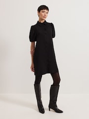 Negro - Phase Eight Candice Denim Scallop 100% Cotton Dress - Imagen 4 de 6