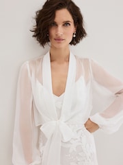Phase Eight White Arabella Ivory Silk Cover-Up - Image 4 of 7