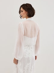 Phase Eight White Arabella Ivory Silk Cover-Up - Image 5 of 7