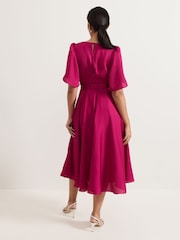 Phase Eight Pink Petite Lucinda Organza Dress - Image 2 of 7