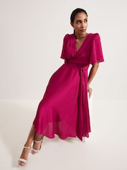 Phase Eight Pink Petite Lucinda Organza Dress - Image 6 of 7