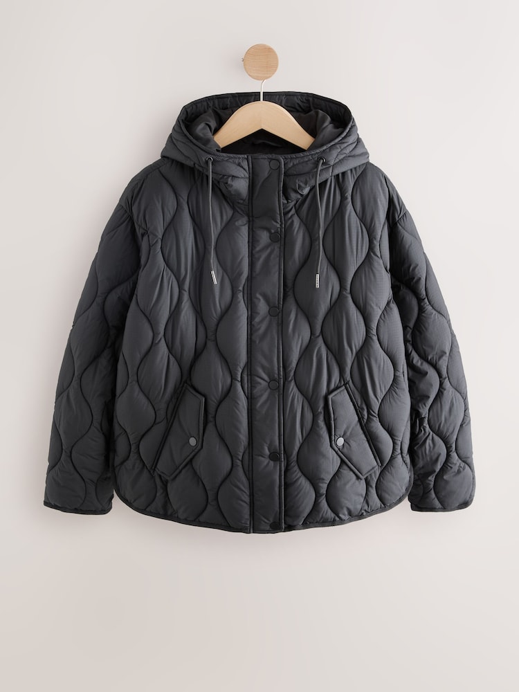 Negro - Chaqueta guateada ligera - Imagen 1 de 3