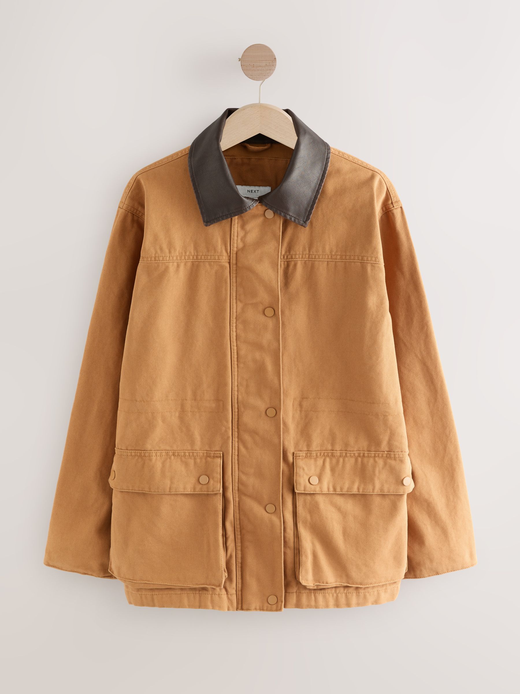 Buy Tan Brown Cotton Chore Jacket from Next Canada