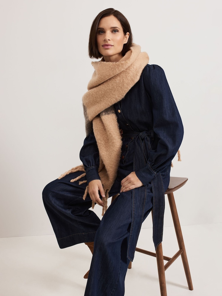 Phase Eight Blue Gemma Denim Collared Jumpsuit - Image 5 of 7