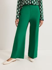 Phase Eight Green Aubrielle Petite Wide Leg Trousers - Image 2 of 4