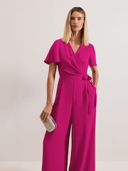 Phase Eight Pink Julissa Wide Leg Jumpsuit - Image 3 of 6