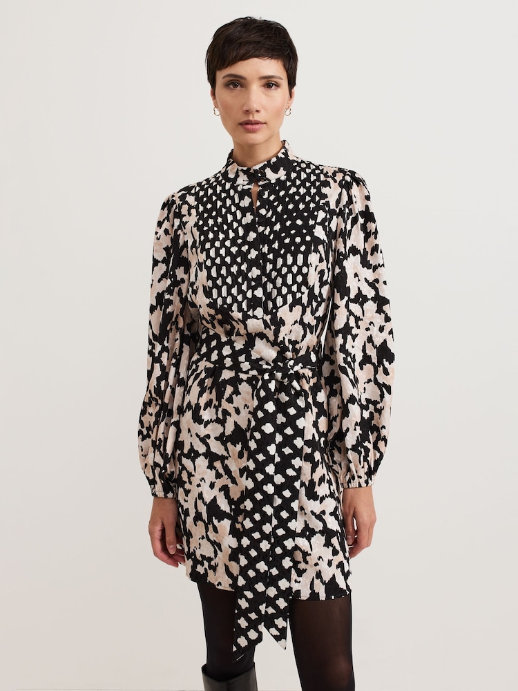 Phase Eight Natural Dolly Jacquard Mini Tunic Dress - Image 1 of 5