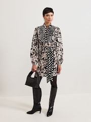 Phase Eight Natural Dolly Jacquard Mini Tunic Dress - Image 3 of 5