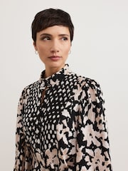 Phase Eight Natural Dolly Jacquard Mini Tunic Dress - Image 4 of 5
