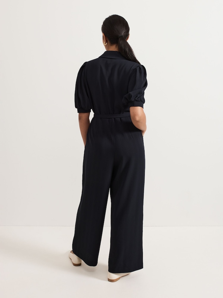 Phase Eight Blue Petite Candice Zip Jumpsuit - Image 2 of 5