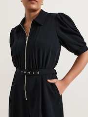 Phase Eight Blue Petite Candice Zip Jumpsuit - Image 5 of 5