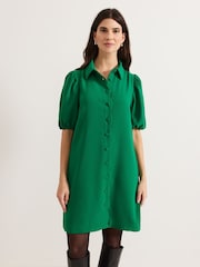 Verde - Phase Eight Candice Denim Scallop 100% Cotton Dress - Imagen 1 de 4