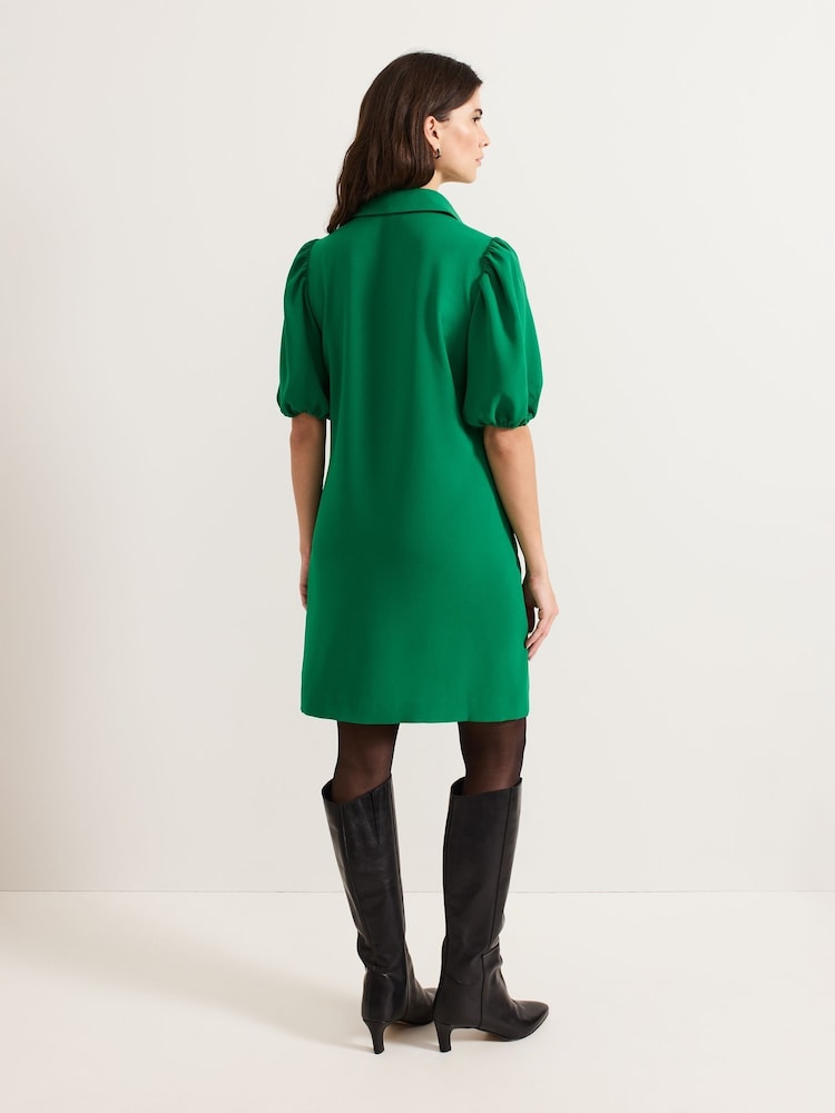 Verde - Phase Eight Candice Denim Scallop 100% Cotton Dress - Imagen 2 de 4