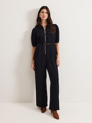 Phase Eight Blue Candice Zip Jumpsuit - Image 1 of 6