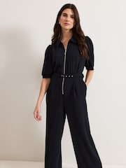 Phase Eight Blue Candice Zip Jumpsuit - Image 3 of 6