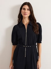 Phase Eight Blue Candice Zip Jumpsuit - Image 4 of 6