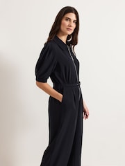 Phase Eight Blue Candice Zip Jumpsuit - Image 5 of 6