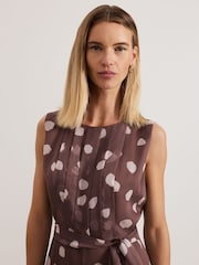 Phase Eight Brown Maxine Spot Chiffon Jumpsuit - Image 4 of 5